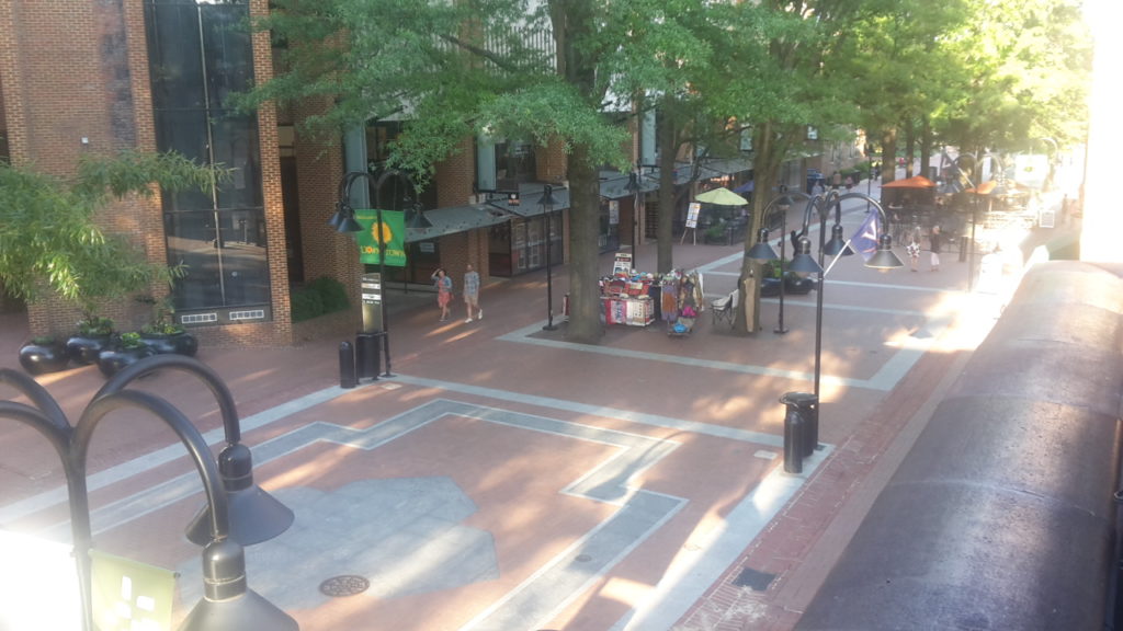 Historic Downtown Pedestrian Mall How to Spend a Weekend in Charlottesville Virginia 20170610_184947