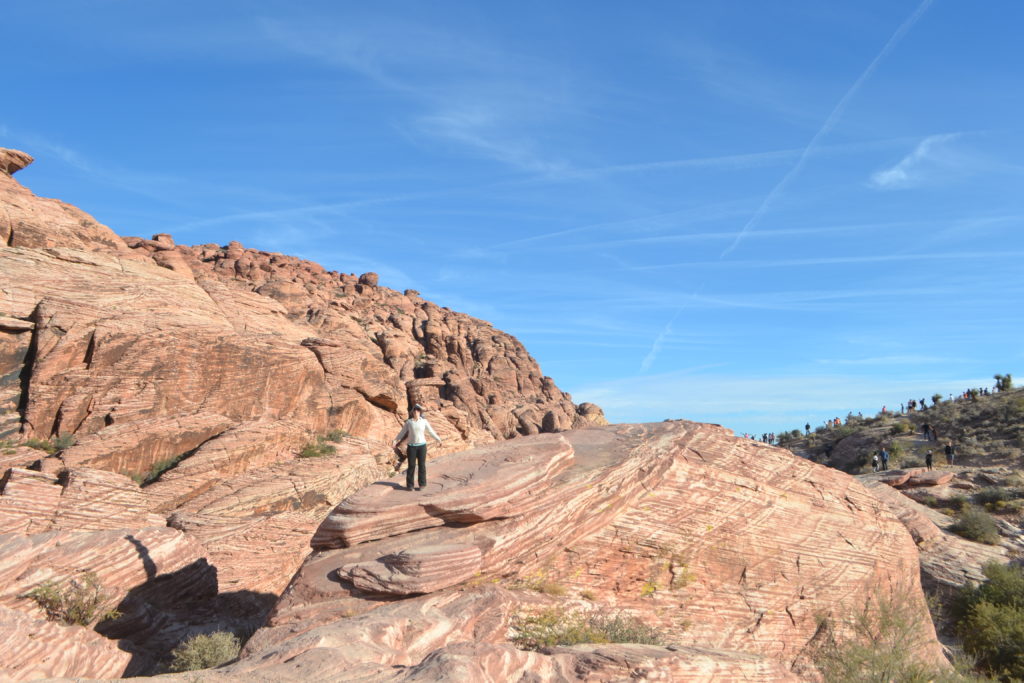 Enjoying the view Rock Climbing in Red Rock Canyon Day Trip from Las Vegas, Nevada DSC_0170