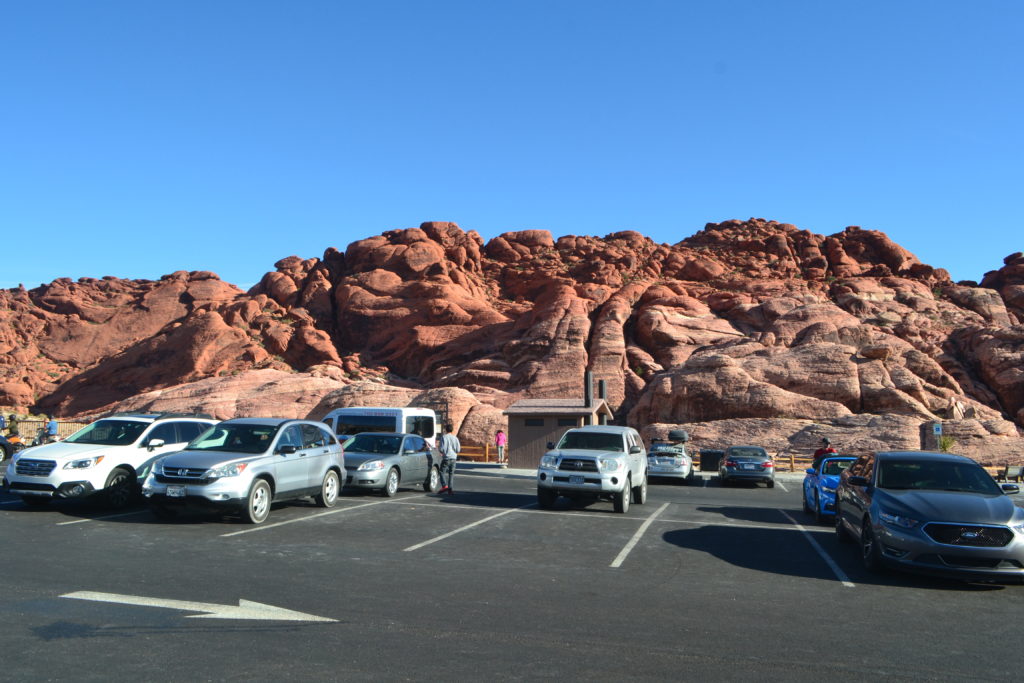Parking Lot Rock Climbing in Red Rock Canyon Day Trip from Las Vegas, Nevada DSC_0018