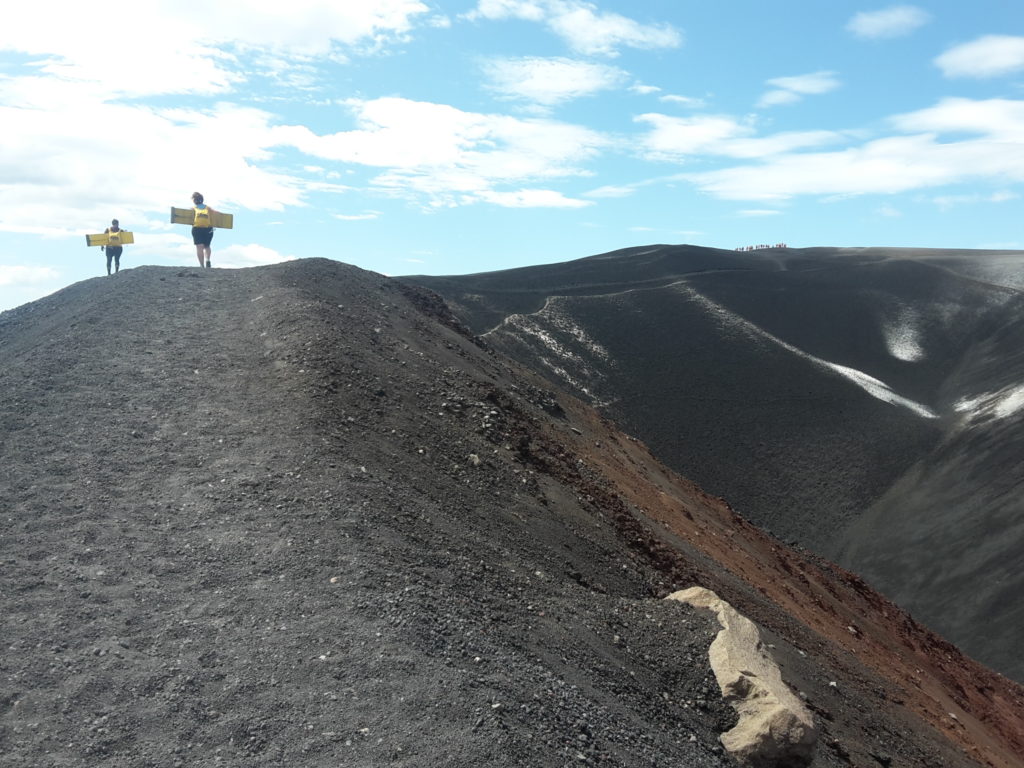 Hiking over the ridge Bucket List Adventure Volcano Boarding in Nicaragua 20180120_123820