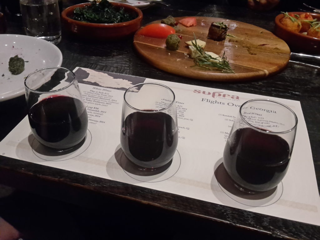 Georgian Wine Flight from Georgia at Supra Restaurant Washington DC Top Travel Destinations of 2019 20180303_201252