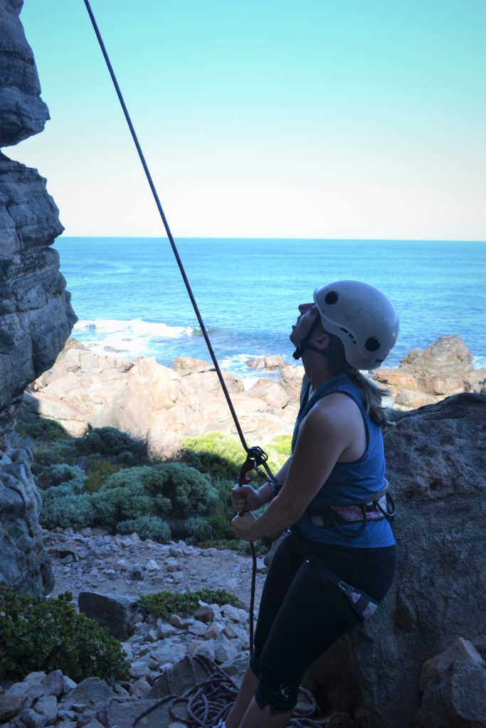 Me rock climbing right on the Indian Ocean coast in Margaret River