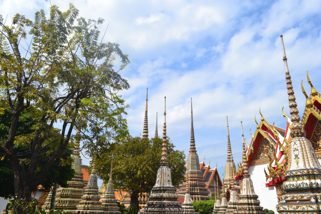 Wat Pho during the day. Not pictured: the immense crowds below.