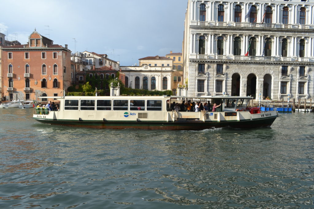 Actv metro boat/vaporetto in Venice, Italy