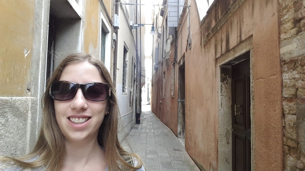 An alleyway all to myself on the way to Ca' Riza in Venice Italy